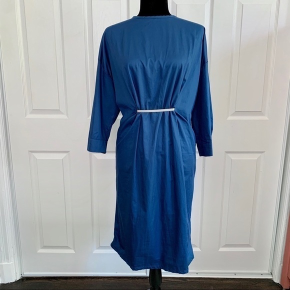 Bella Donna Blue Cinched Waist Dress - Picture 1 of 7